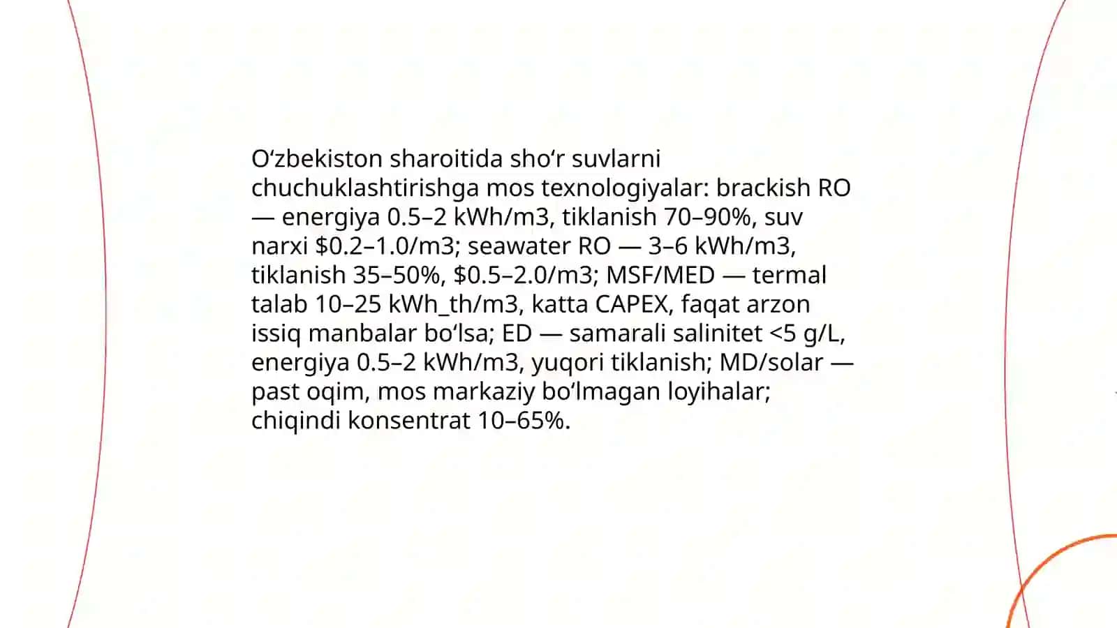 Oʻzbekiston sharoitida shoʻr suvlarni chuchuklashtirish gʻoyasini yaratish 3