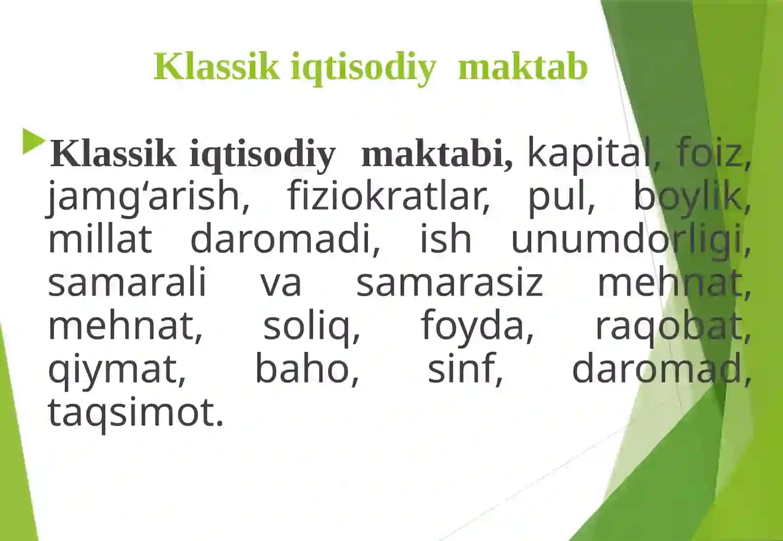 Klassik iqtisodiy maktabning to'la shakllanishi 3