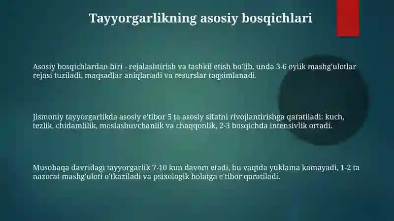 Harbiy sport musabaqasiga tayyorgarlik bosqichlari 3