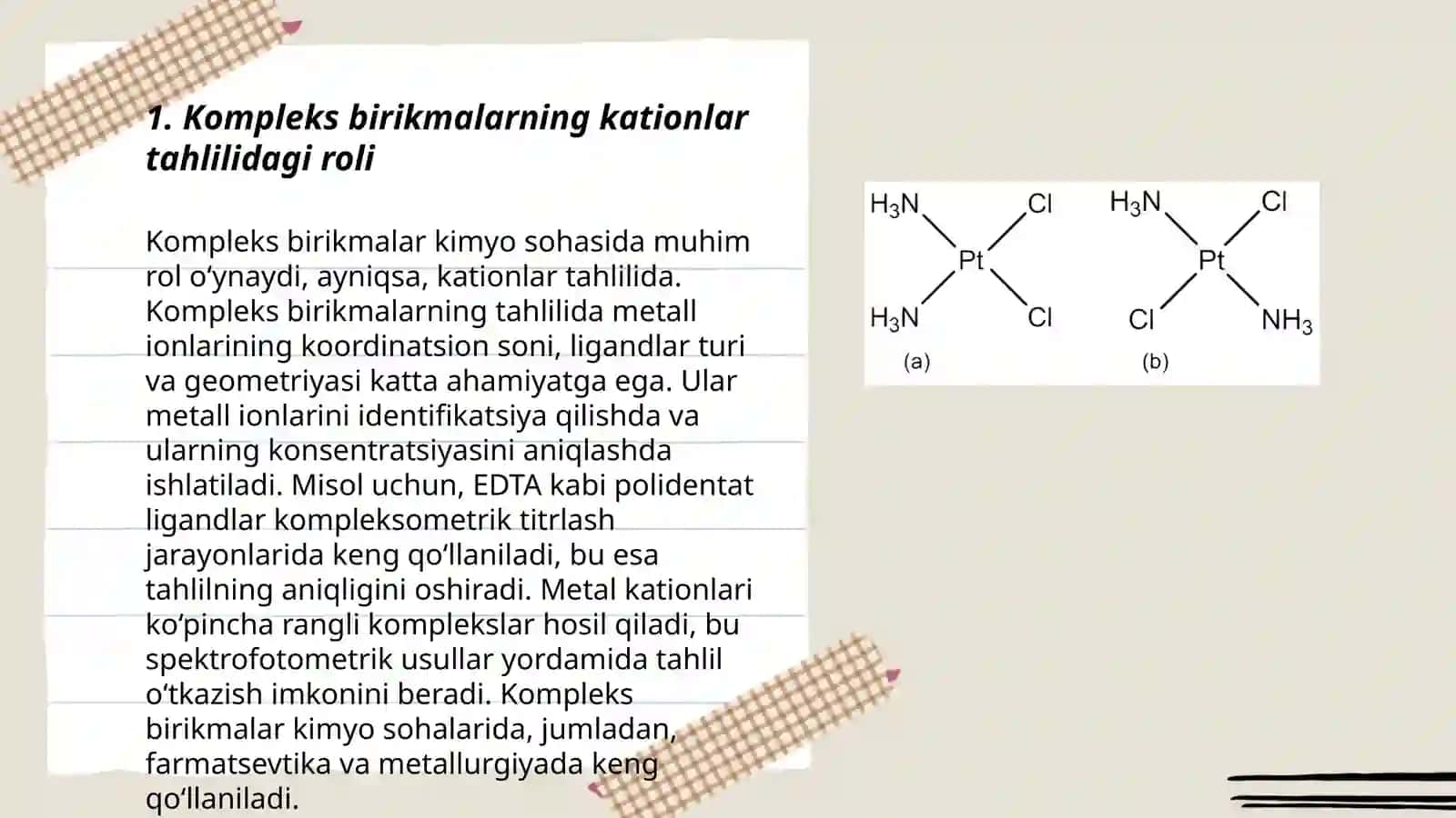 Kationlar tahlilda kompleks birikmalar va organik reagentlarning ahamiyati 3