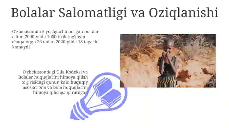 Bolalar Salomatligi va Oziqlanishi 3