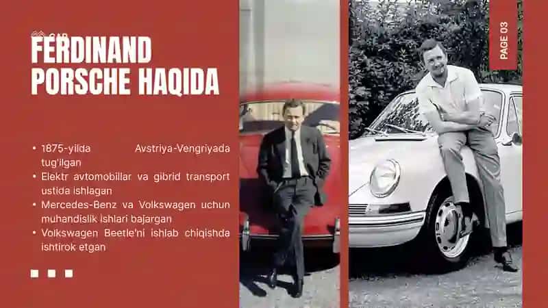PORSCHE haqida slayd 3