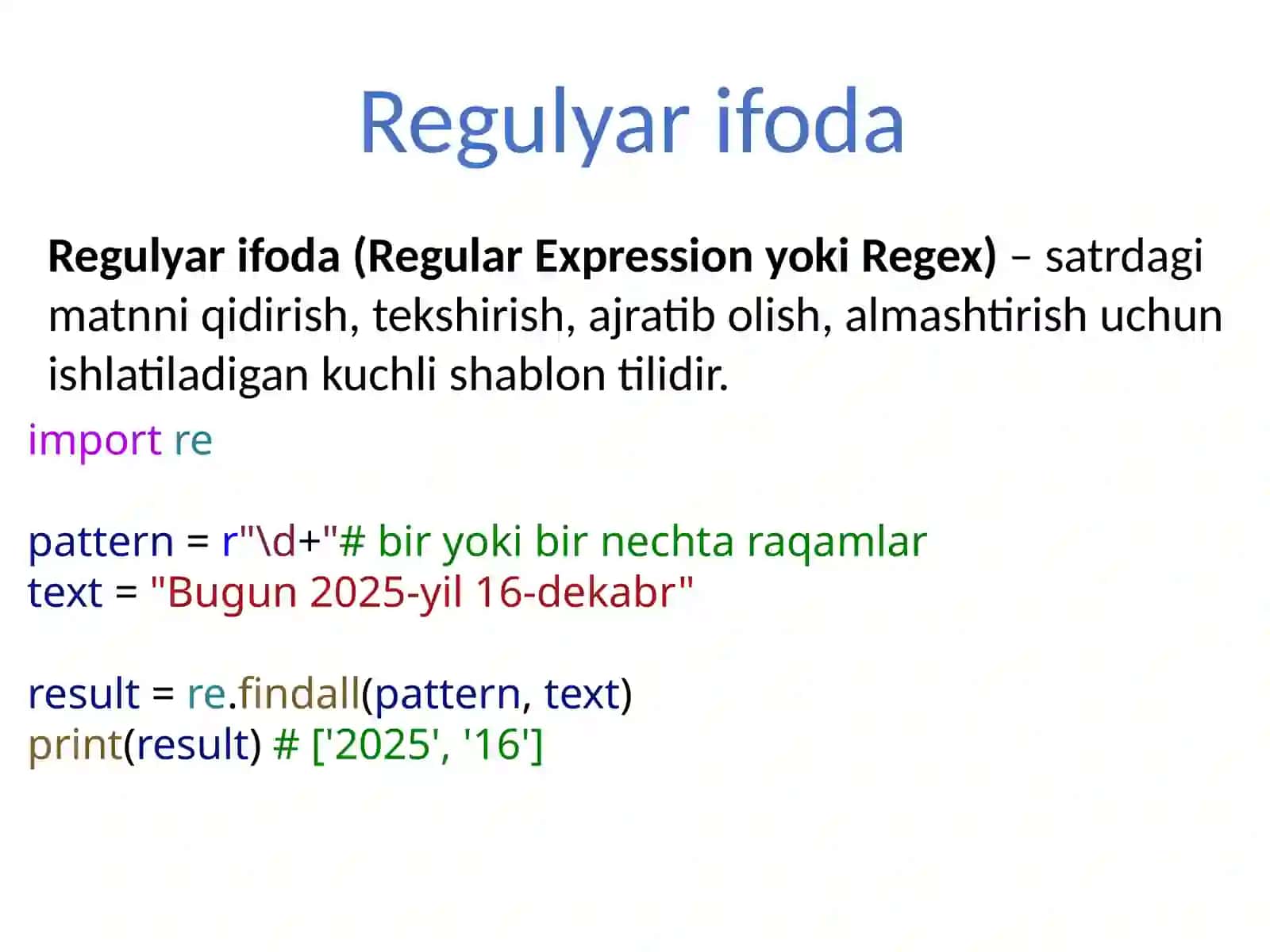 Regulyar ifodalar 3