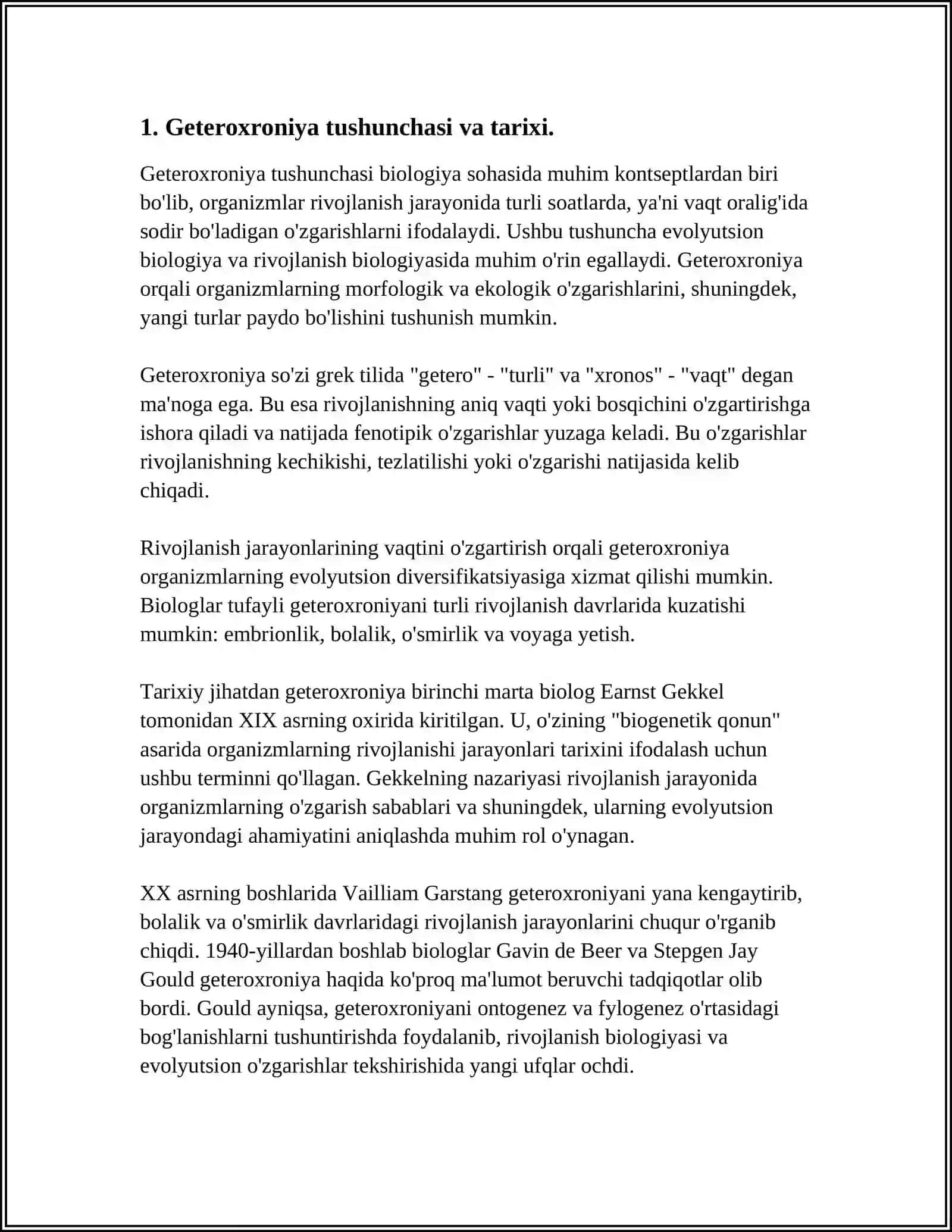 O’ZISH VA RIVOJLANISH GETEROXRONIYASINI JADVAL VA SXEMALAR TARZIDA O’RGANIB CHIQISH 3