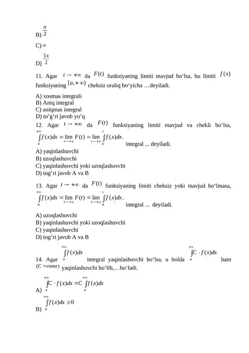 oliy matematikadan 500 talik test 3