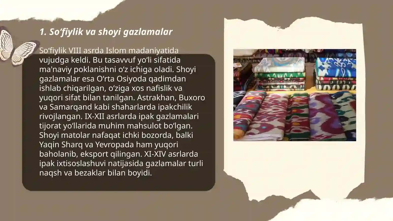 Soʻfiylik va shoyi gazlamalar 3