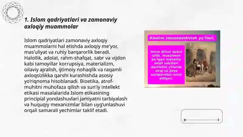 Islom qadriyatlari va ma'rifatining hozirgi davrdagi ahamiyati 3