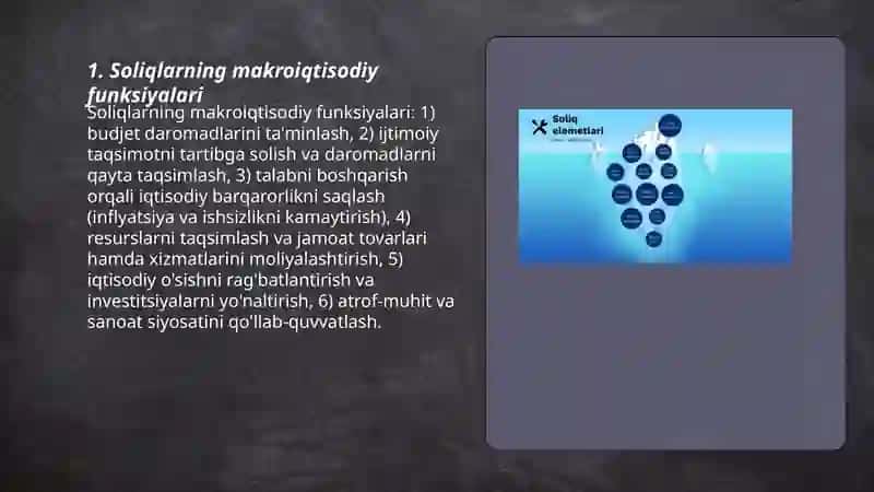 Soliqlarning makroiqtisodiy mohiyati va ro`li 3