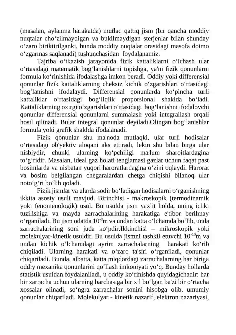 Fizika fanidan test savollari 3
