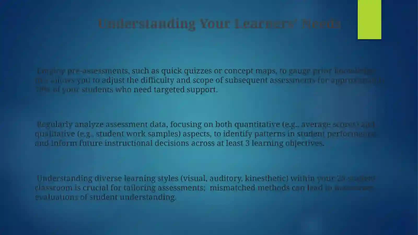 Differentiating Instruction through Varied Assessment Methods 3