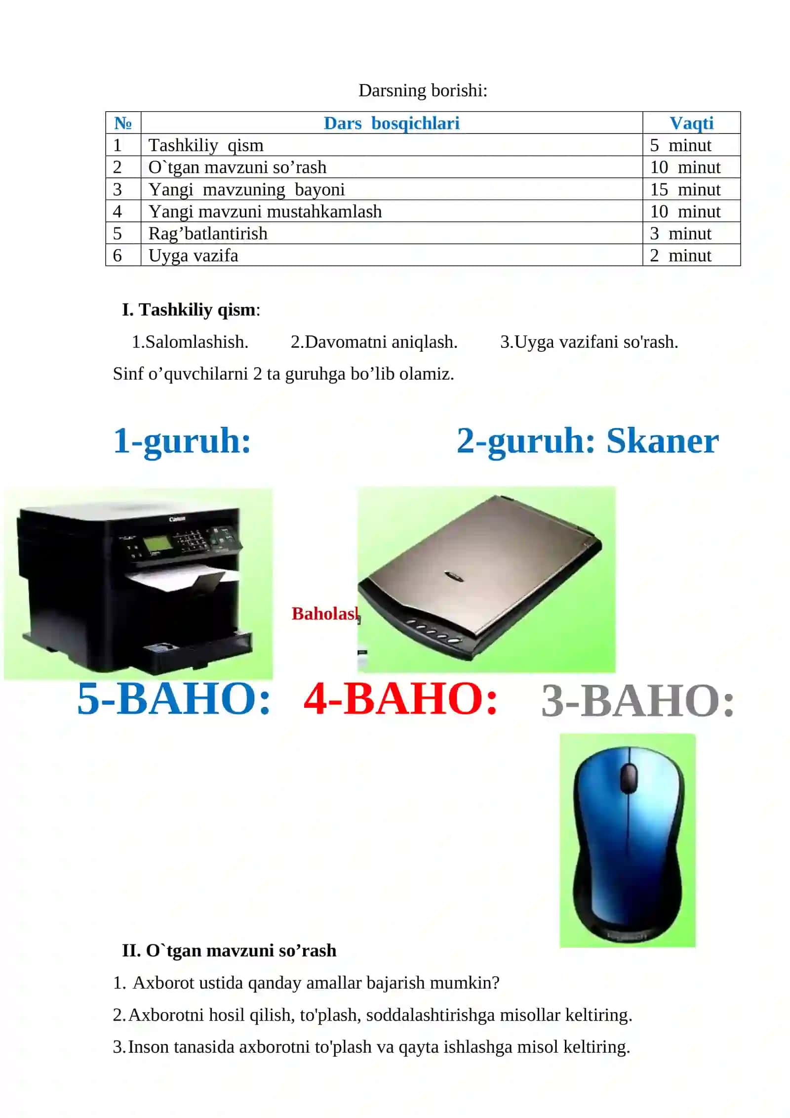 7-sinf Informatika fanidan Axborotlarni kodlash usullari ochiq dars ishlanmasi 3