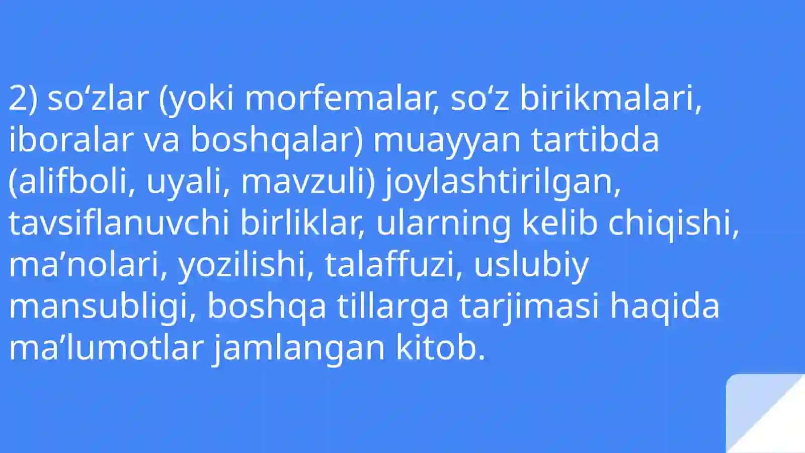 Lugʻat va uning turlari 3