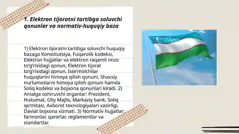 Elektron tijoratni tartibga soluvchi qonunlar va normativ-huquqiy baza 3