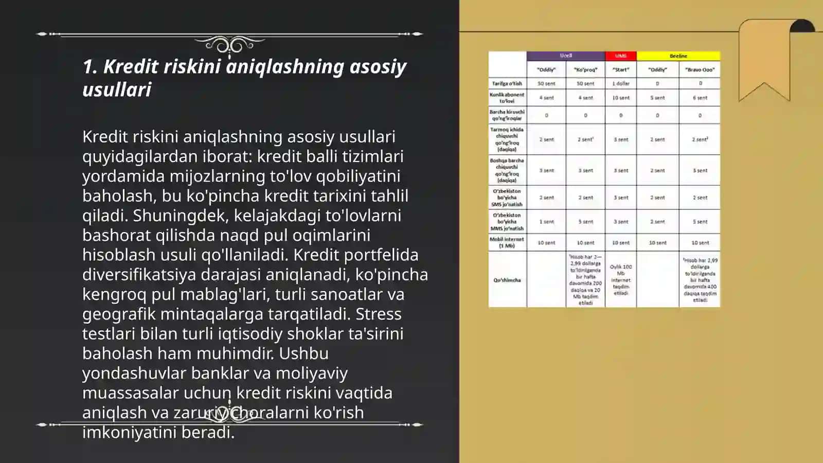 Kredit risklarini aniqlash, baholash va ularni oldini olish chora tadbirlari 3
