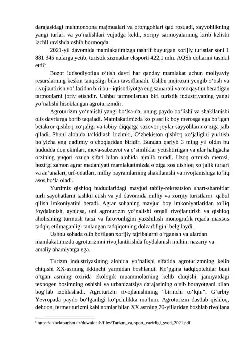 AGROTURIZMNI SAMARALI RIVOJLANTIRISH STRATEGIYASI 3