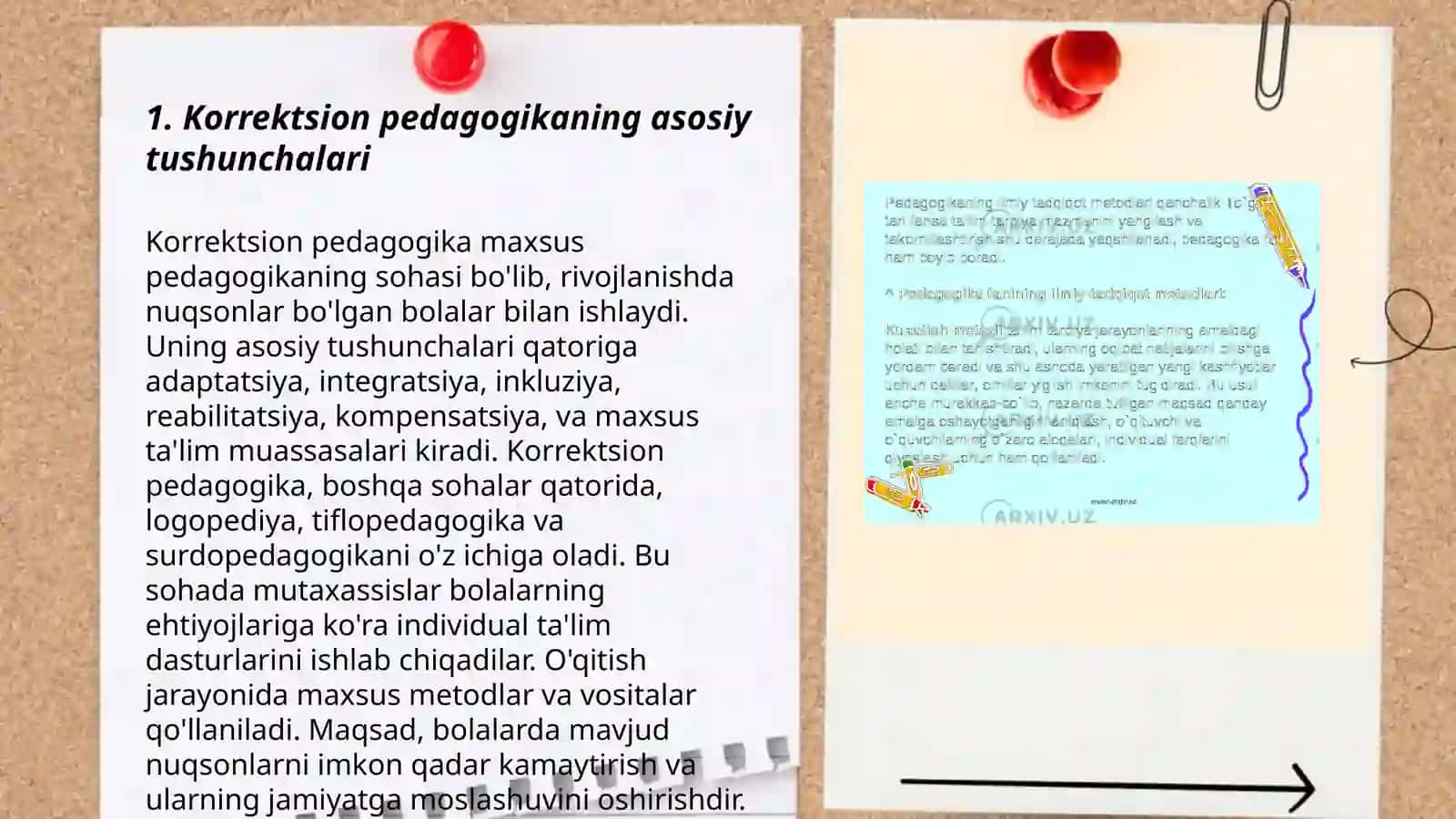 Korrektsion (maxsus)pedagogikaning asosiy vazifalar, tamoyillari va metodlari 3
