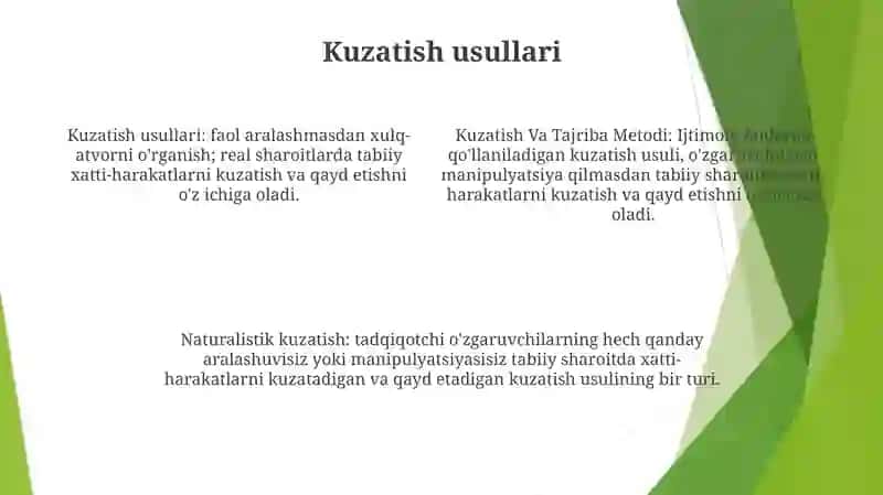 Kuzatish Va Tajriba Metodi 3