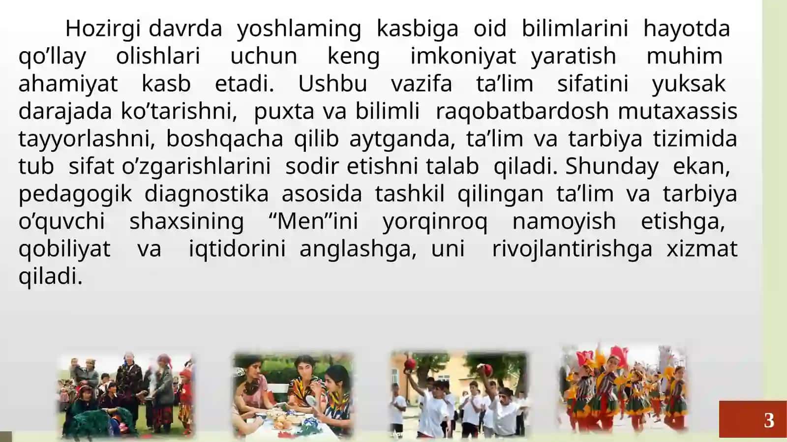 O‘QUVCHiLARNiKASBGA YO‘NALTIRISHDA PEDAGOGIK DIAGNOSTIKA 3