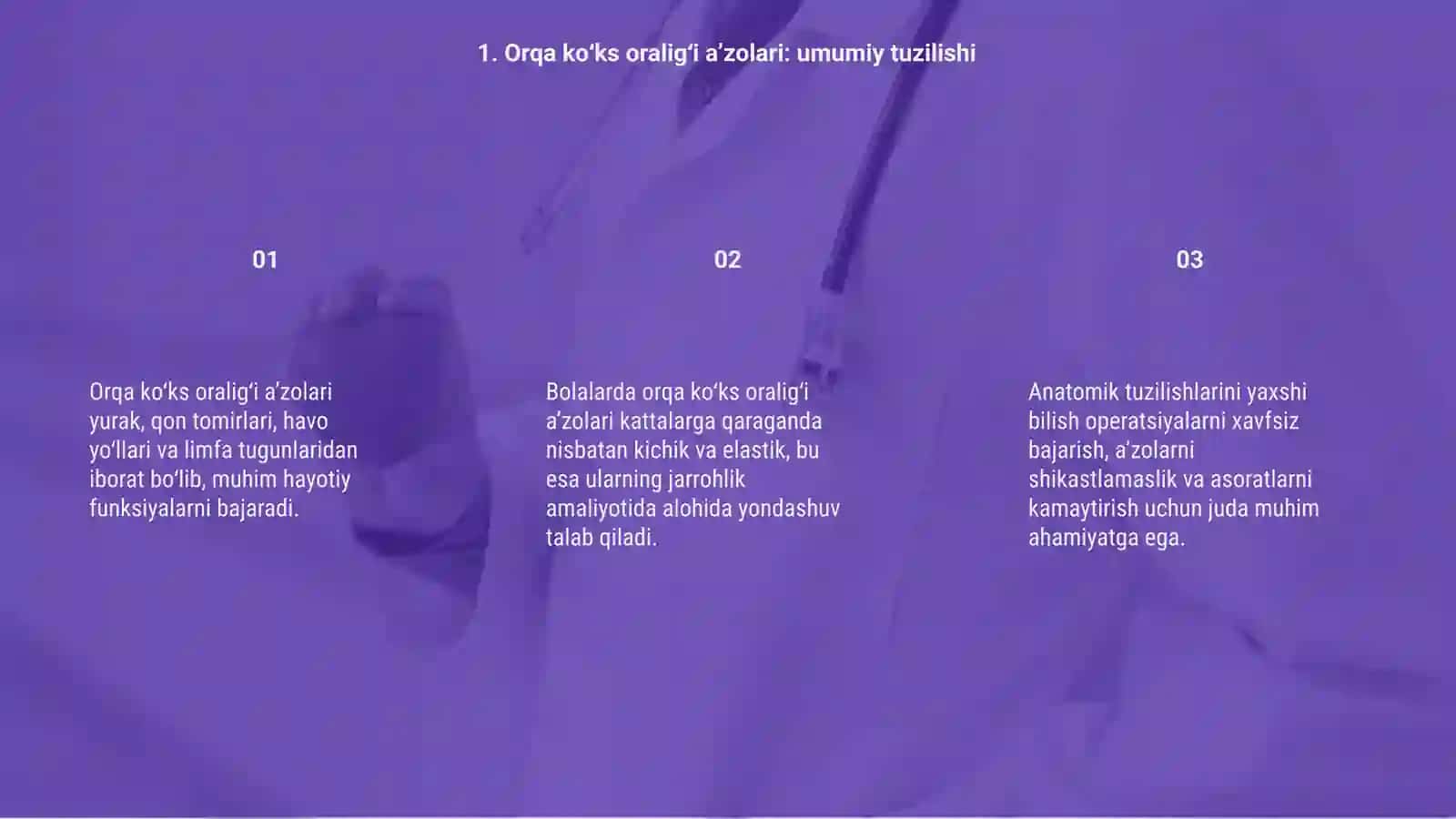 Orqa ko‘ks oralig‘i a’zolari klinik anatomiyasi 3