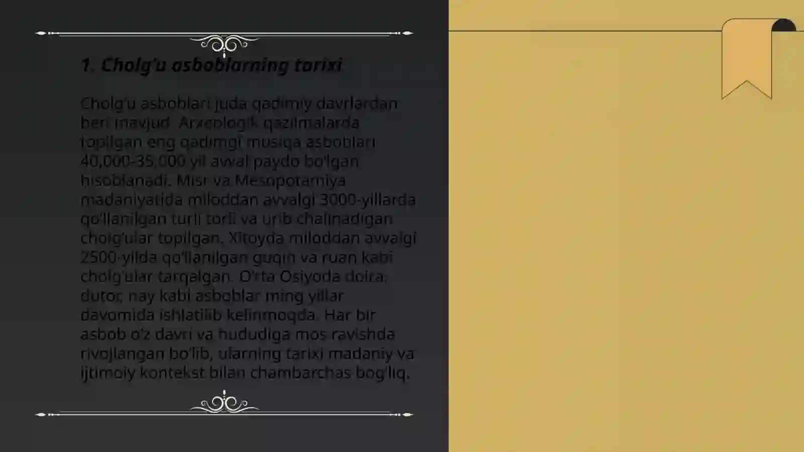 Cholg'u asboblarning tarixi 3