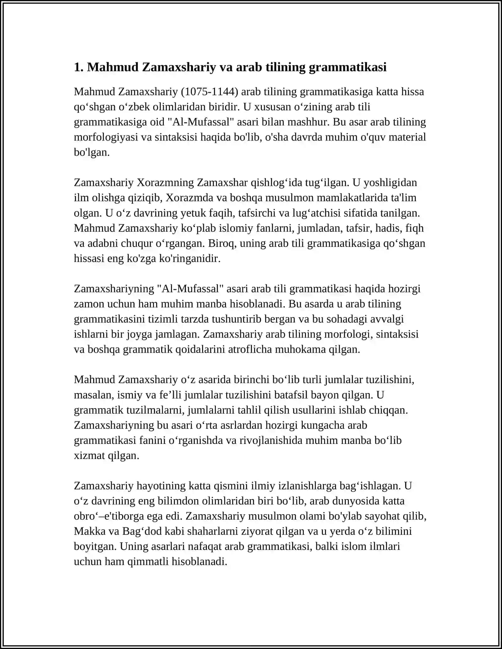 MAHMUD ZAMAXSHARIYNING LINGVISTIK QARASHLARI 3