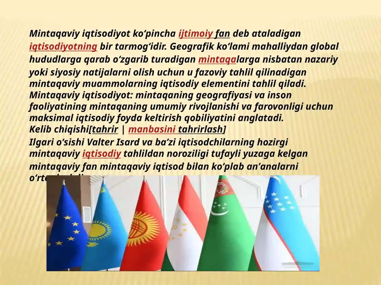 Mintaqaviy iqtisodiyot 3