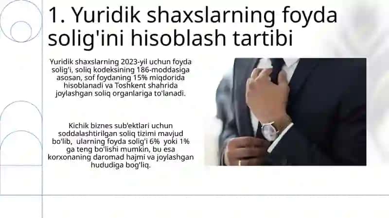 Yuridik shaxslar uchun foyda soligʻini hisoblash va byudjetga undirish tartibi 3