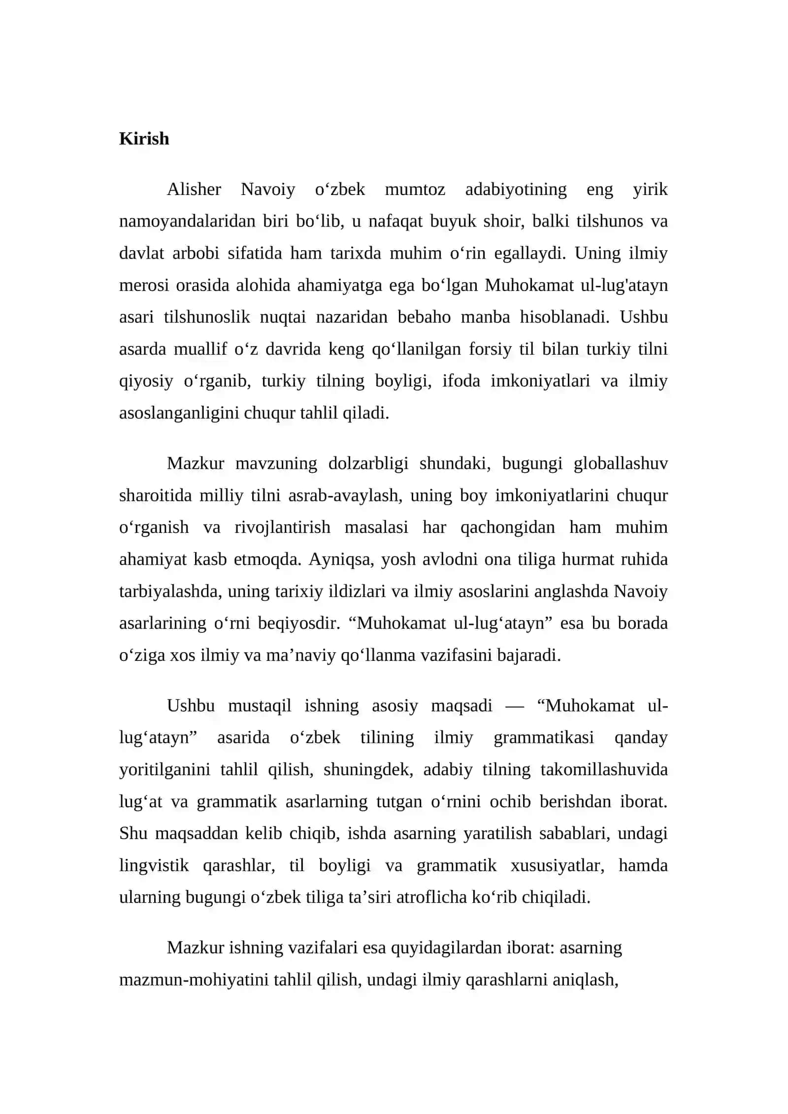 MUHOKAMAT UL - LUG’ATAYN O’ZBEK TILINING ILMIY GRAMMATIKASI 3