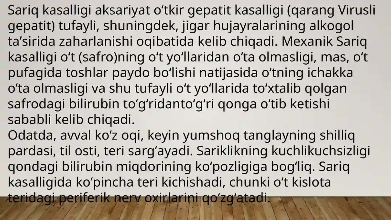 Jgar sariqligi (sariqlik biokimyosi) 3