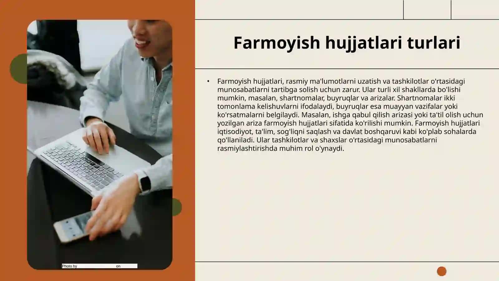 Farmoyish hujjatlari va ularning rasmiylashtirish 3
