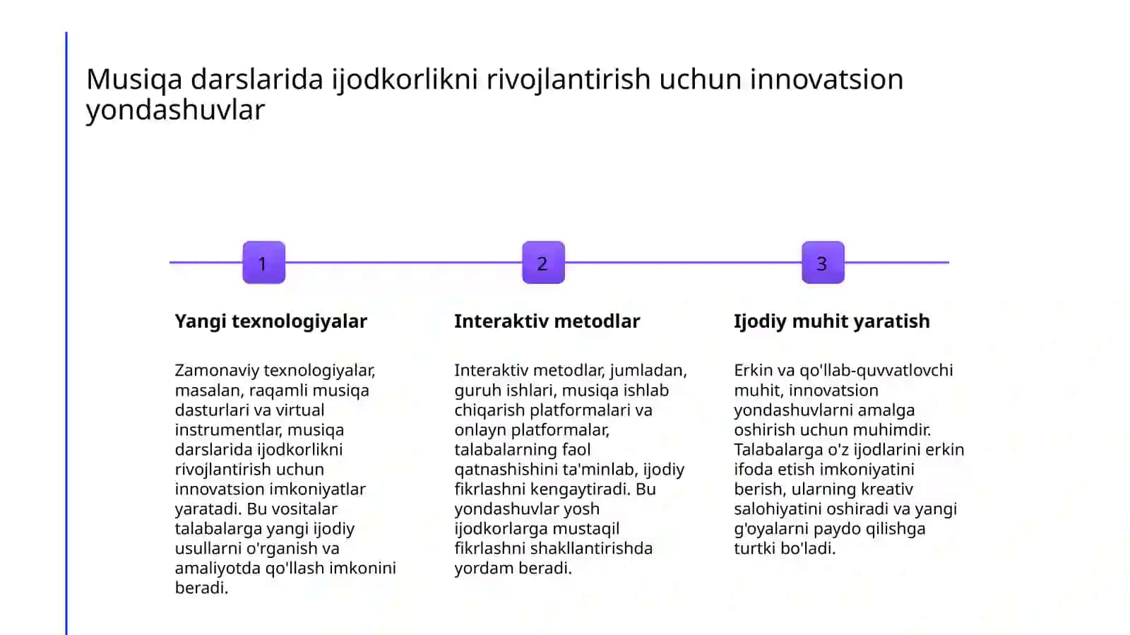 Musiqa darslarida ijodkorlikni rivojlantirish va diagnostik tahlil qilish 3