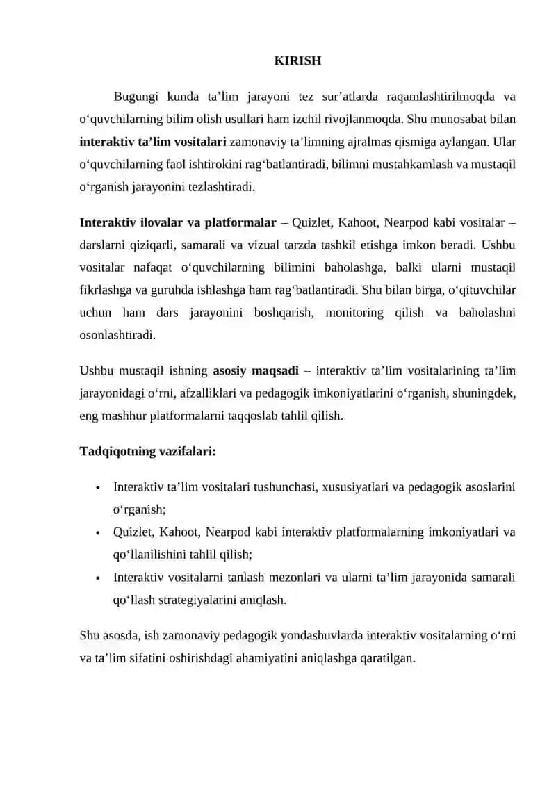 Interaktiv ta’lim vositalari va ilovalari 3