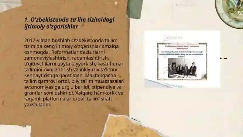 O'zbekistonda ta'lim tizimidagi ijtimoiy o'zgarishlar 3
