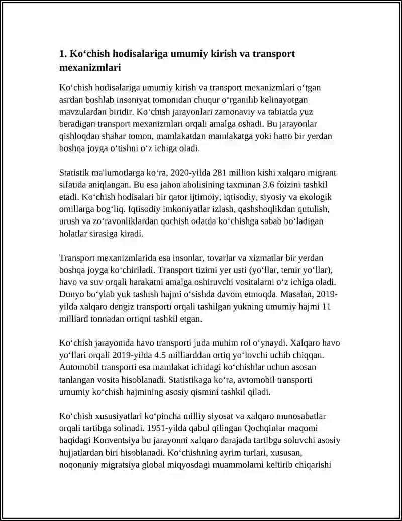 KO‘CHISH HОDISАLАRI. DIFFUZIYA, ISSIQLIK O‘TKАZUVCHАNLIK VА QОVUSHQОQLIK 3