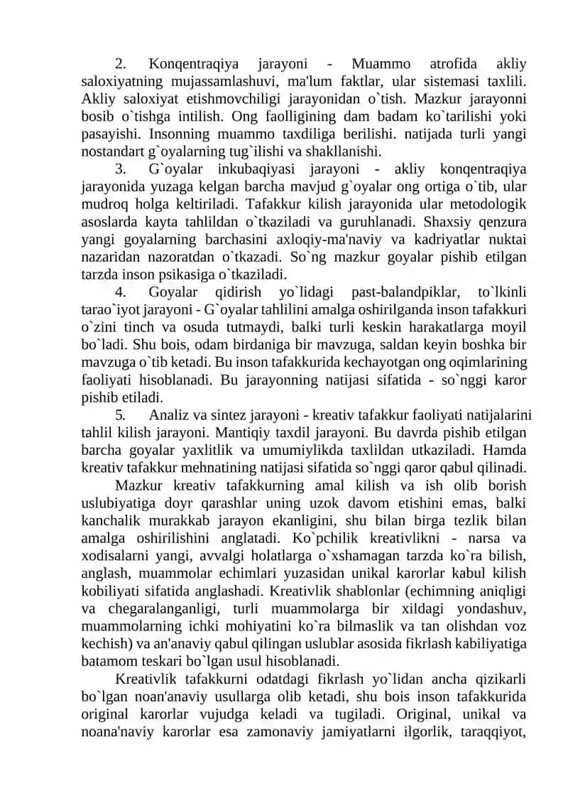KRЕATIV TAFAKKUR VA YOSHLARNI POSTINDUSTRIAL JAMIYATGA TAYYORLASH 3