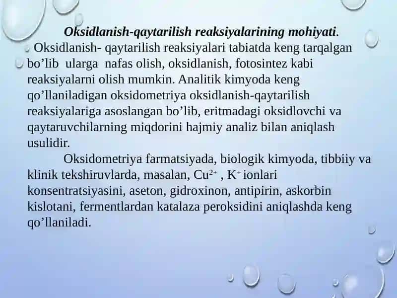 Oksidlanish-qaytarilish reaksiyalari 3