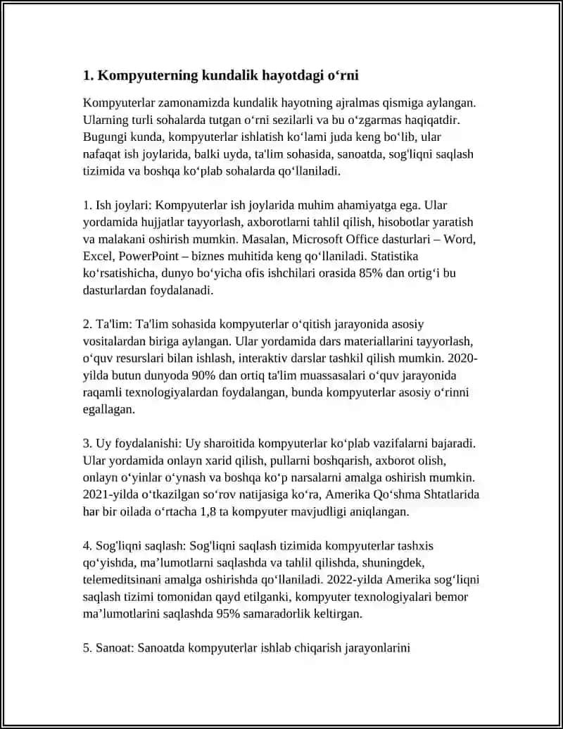 THE ROLE OF COMPUTER 3