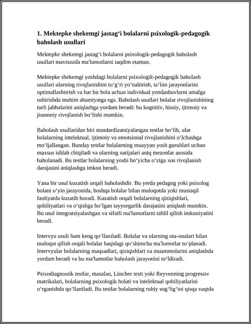Mektepke shekemgi jastagʻi bolalarni psixologik-pedagogik baholash usullari 3