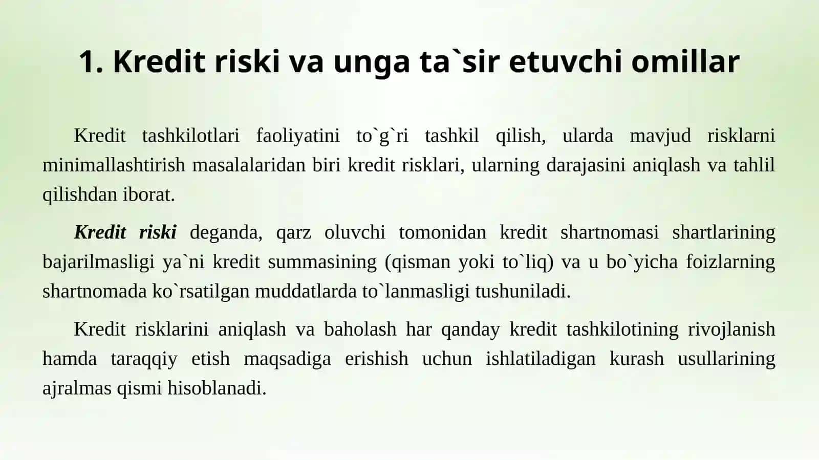 Kredit riski 3