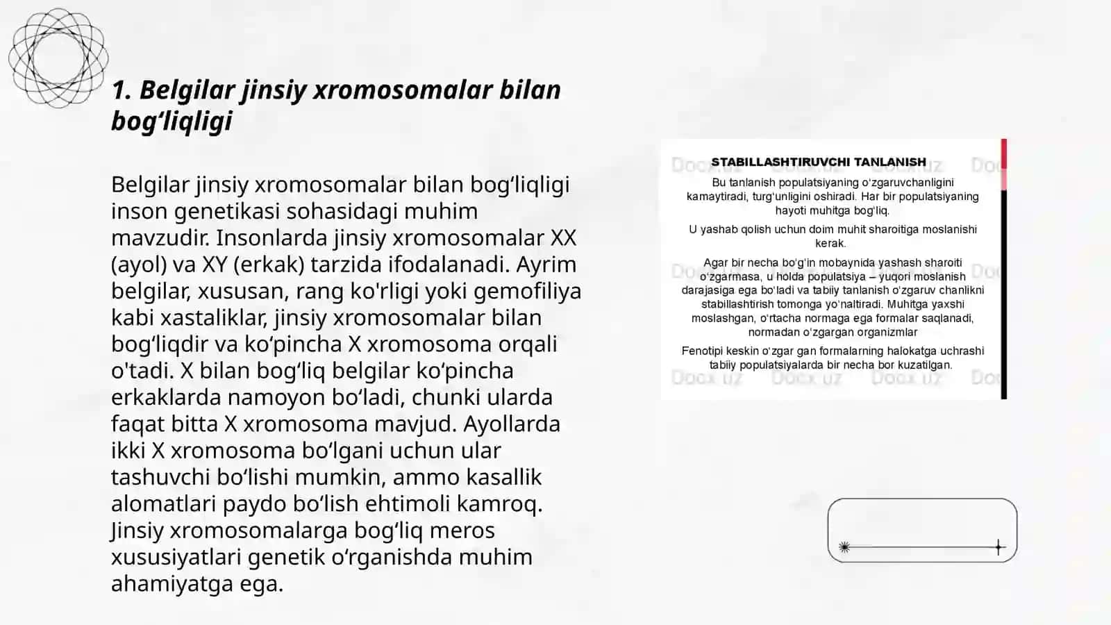 Belgilar jinsiy xromosomalar bilan bog‘liqligi 3