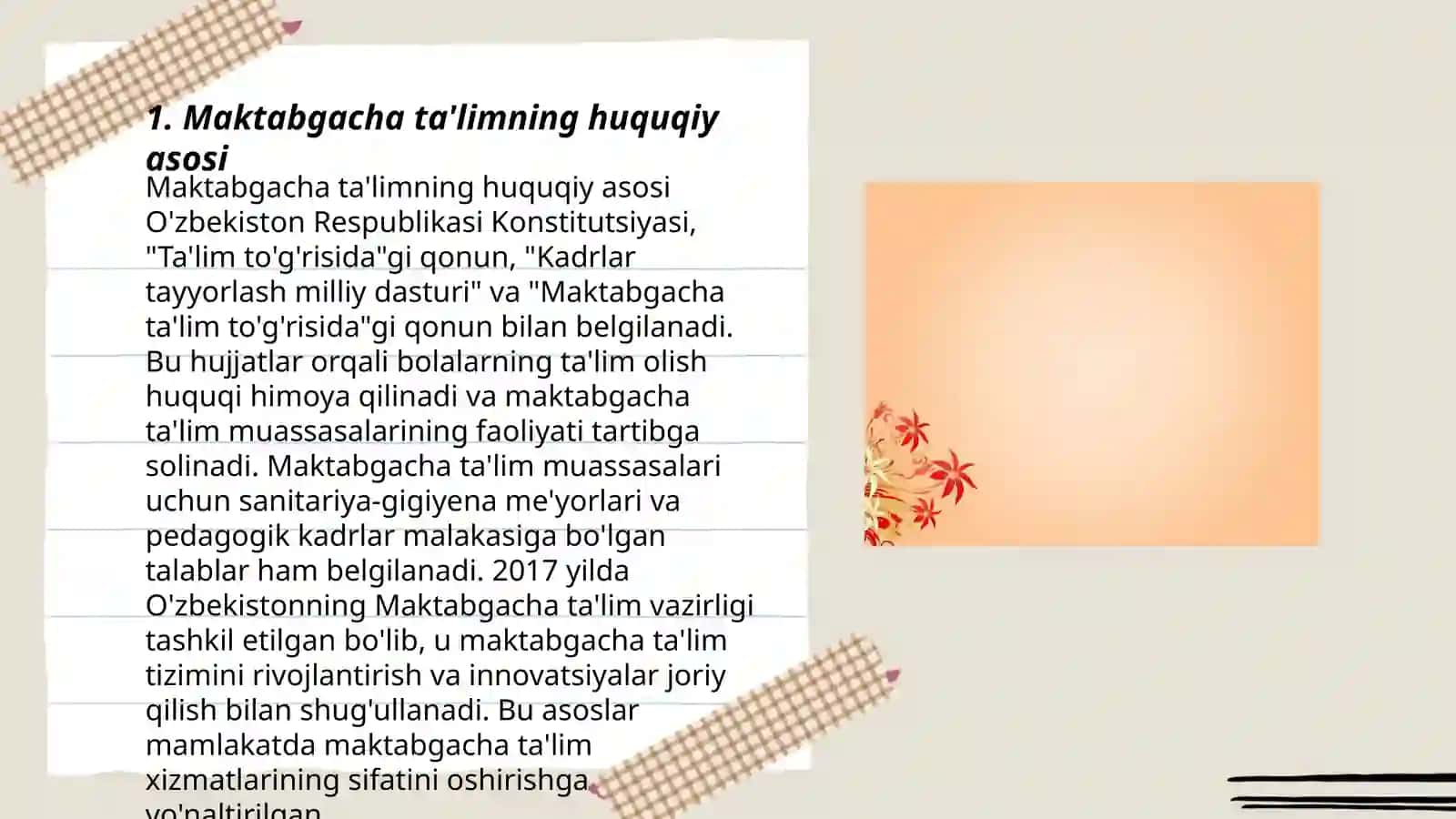 O'zbekiston Respublikasining Maktabgacha ta'lim va tarbiya to'g'risidagi qonuni 3