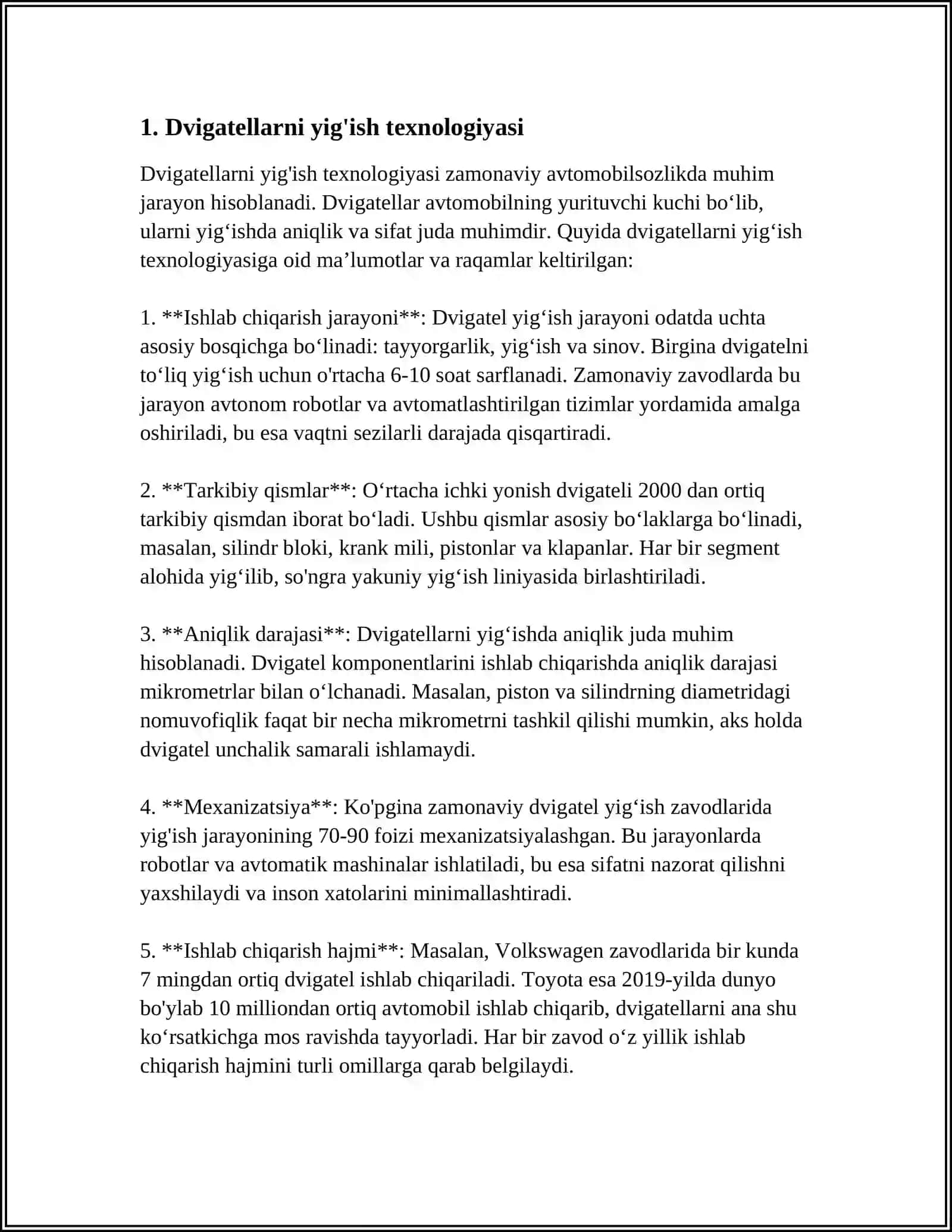 AVTOMOBIL AGREGATLARINI YIG'ISH USTAXONASINING JIHOZLANISHI TEXNOLOGIYASI 3