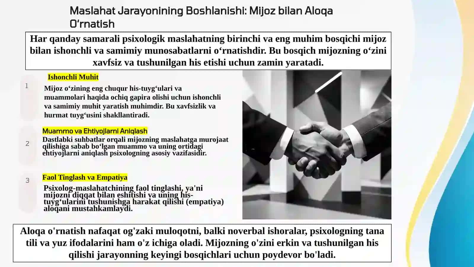 Psixologik Maslahat Jarayonining Tuzilishi 3