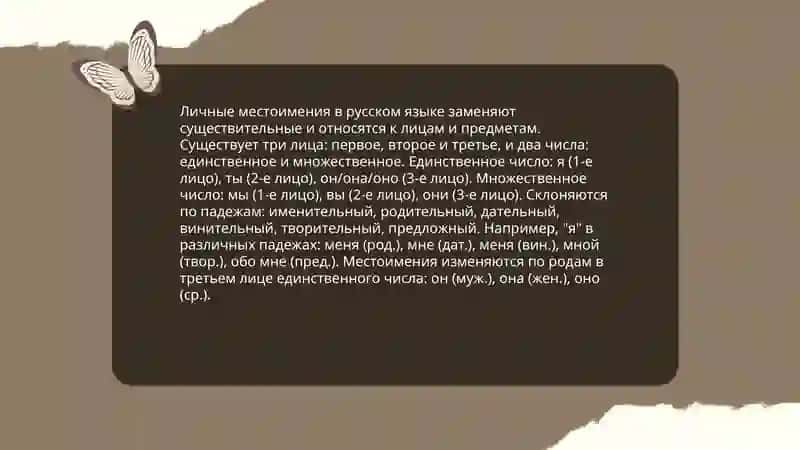 Личные местоимения 3