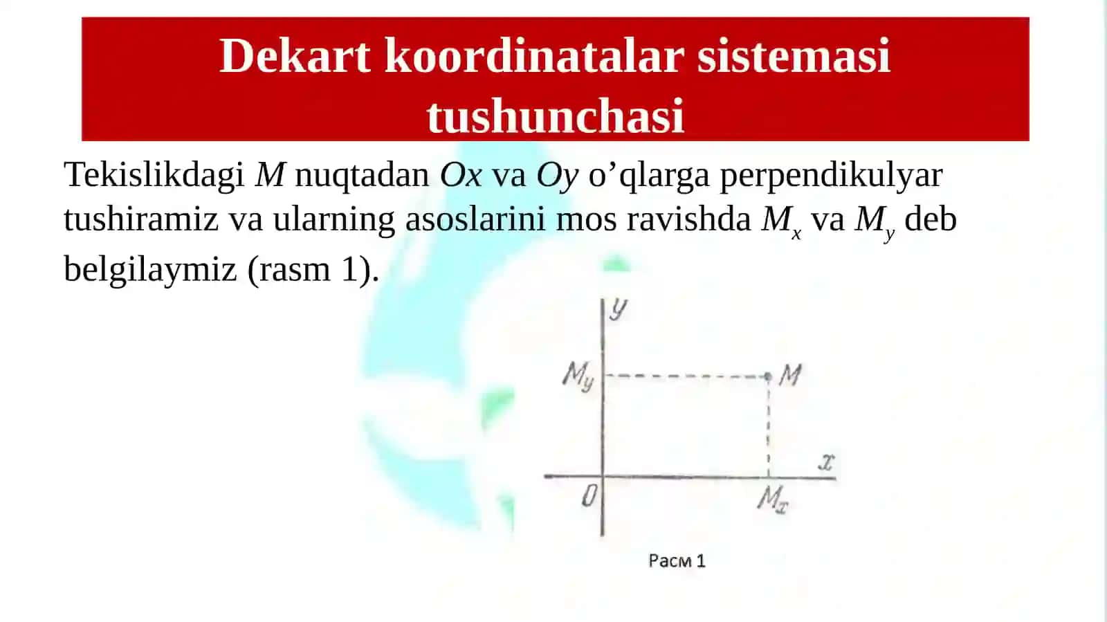 Dekart koordinatalar sistema 3