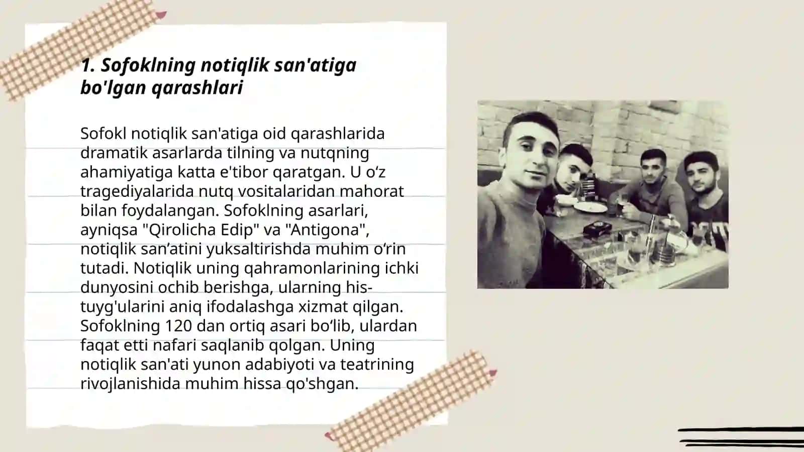 Sofoklning notiqlik san'atiga qarashlari 3