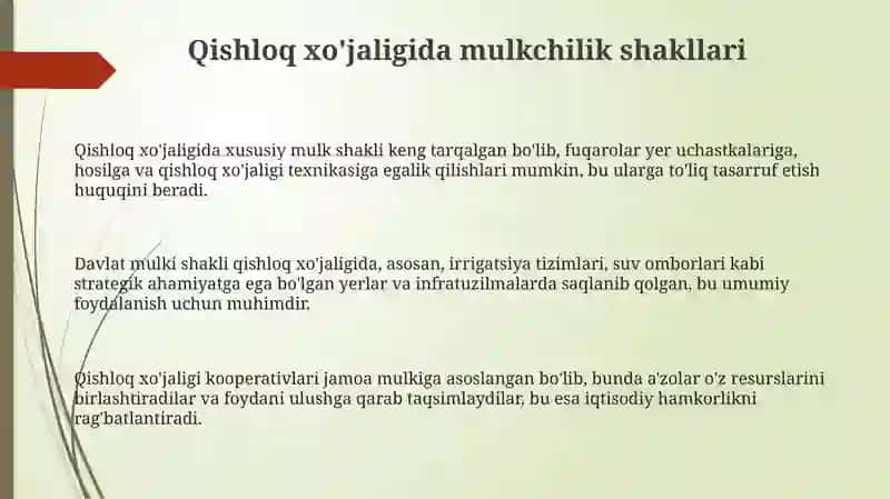 Qishloq xo'jaligida huquqiy munosabatlar 3