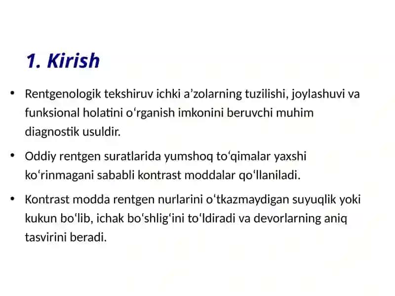 KONTRAST MODDA BILAN ICHAKNI RENTGENOLOGIK TEKSHIRISH USULI VA AHAMIYATI 3