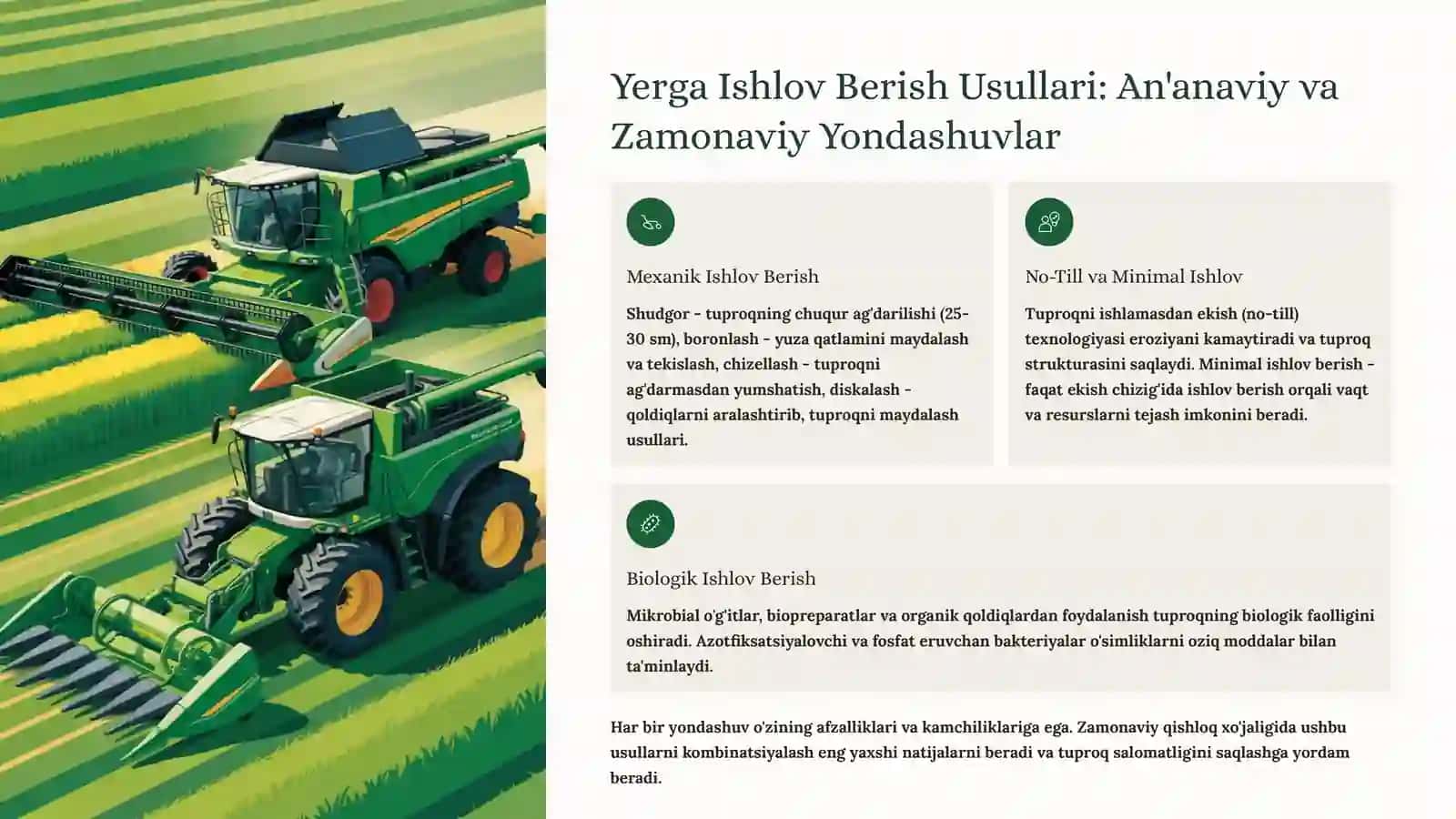 Yerga Asosiy Ishlov Berish Usullarining Tuproq Xususiyatlari va O'simliklarni O'sishi Hamda Rivojlanishiga Ta'siri 3