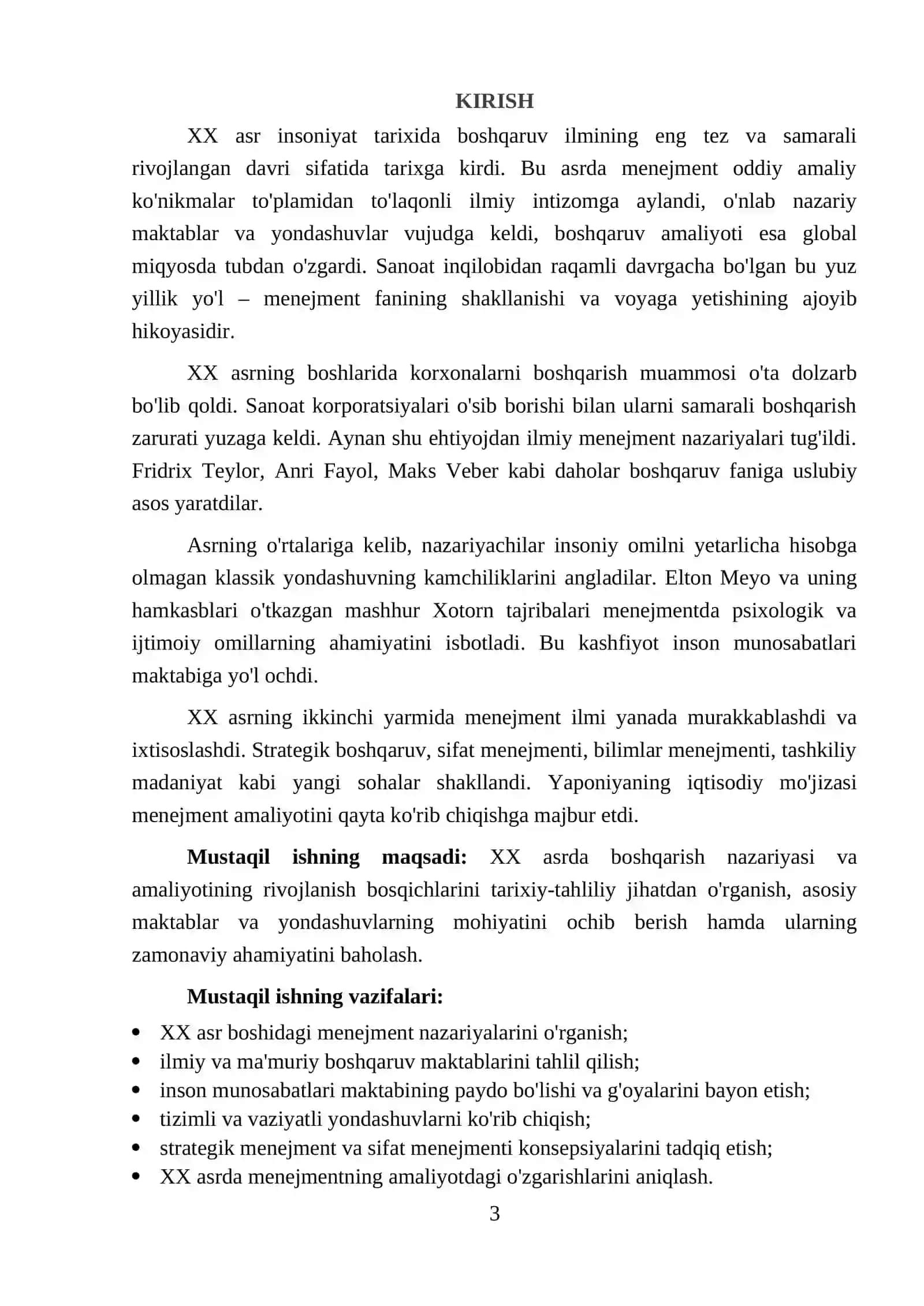 XX asrda boshqarish nazariyasi va amaliyotining rivojlanish bosqichlari 3